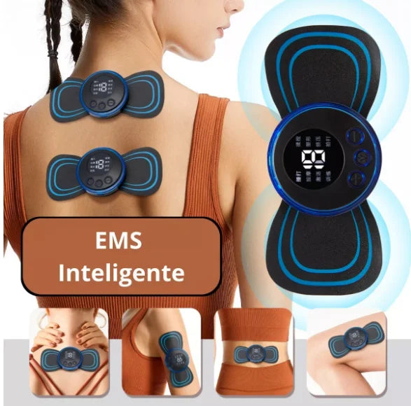 Massageador EMS Mini Portátil Estimulador Elétrico para Alívio da Dor Muscular